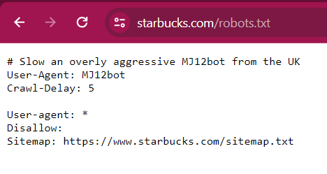Beispiel für Robots.txt